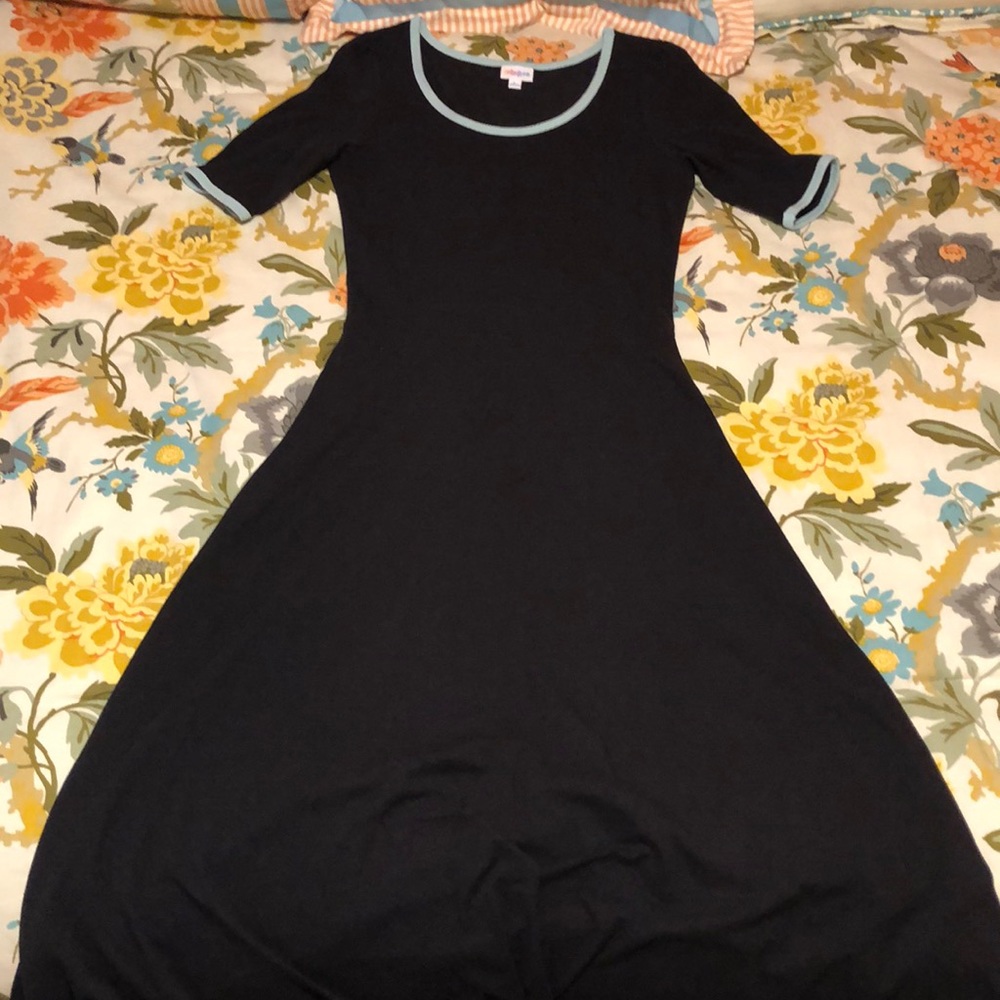 Black and Mint Ana Dress